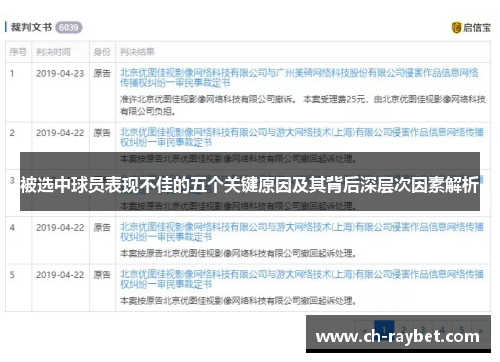 被选中球员表现不佳的五个关键原因及其背后深层次因素解析